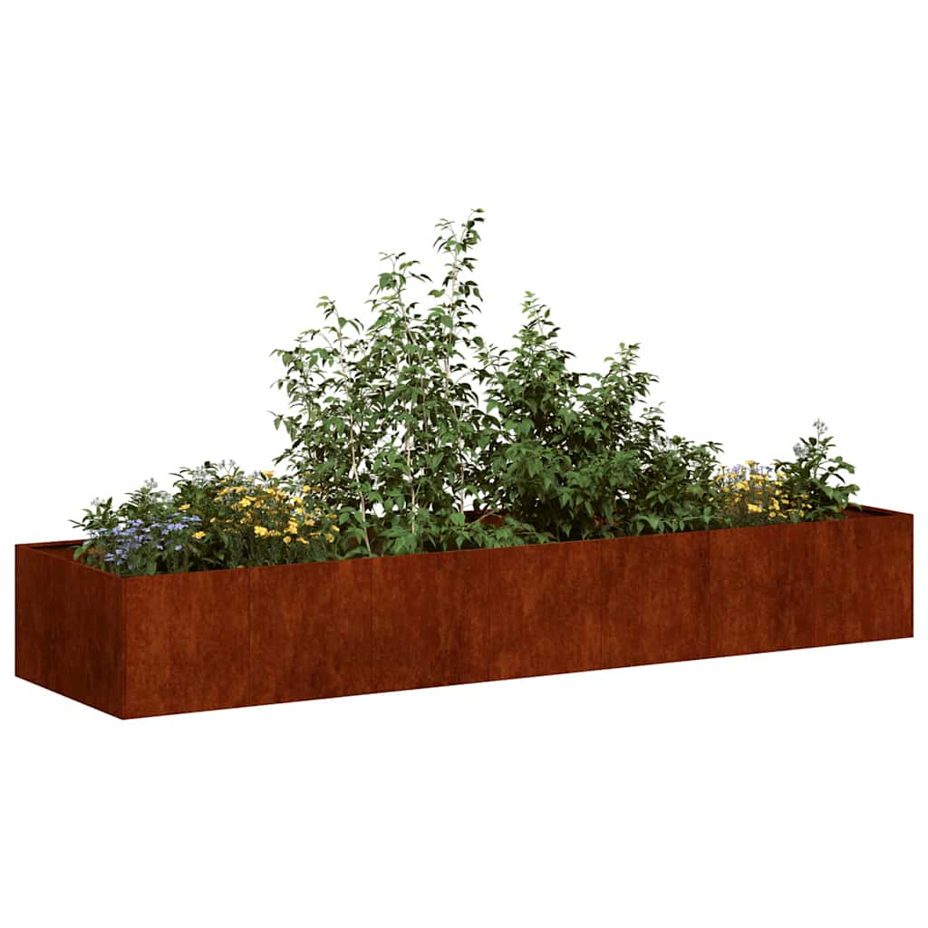 Vidaxx Pflanzgefäß rostig 280x80x40 cm wetterfester Stahl