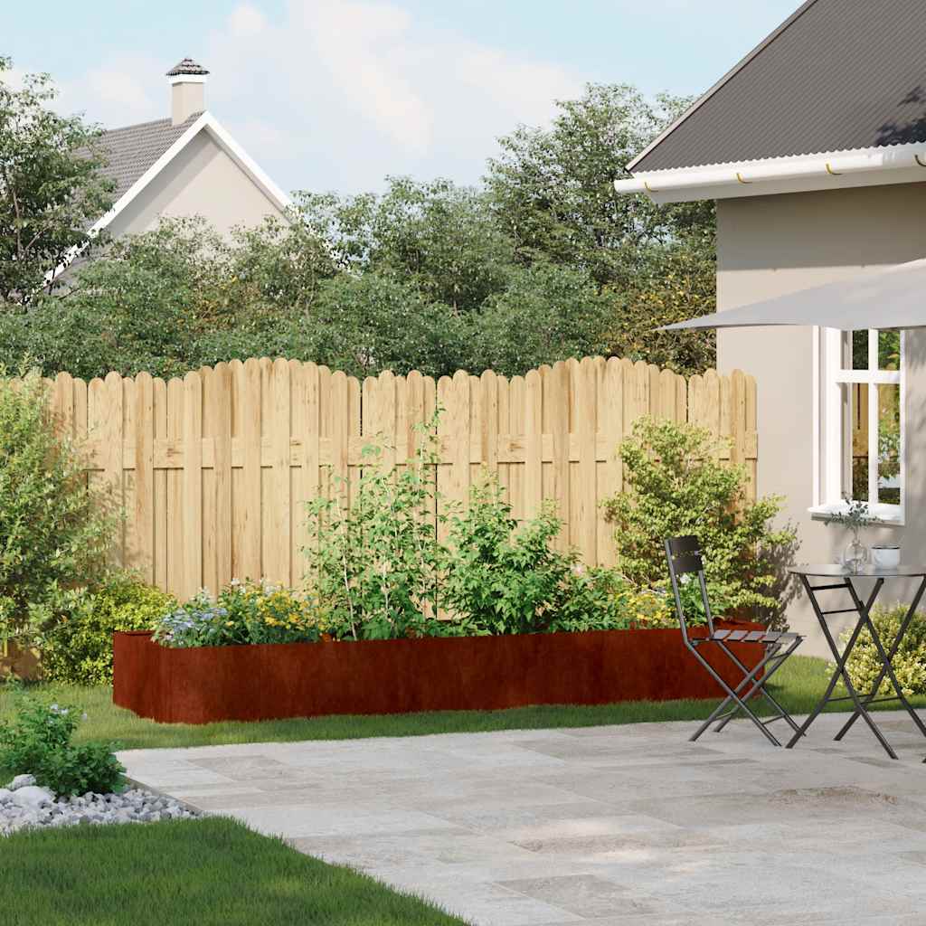 Vidaxx Pflanzgefäß rostig 280x80x40 cm wetterfester Stahl