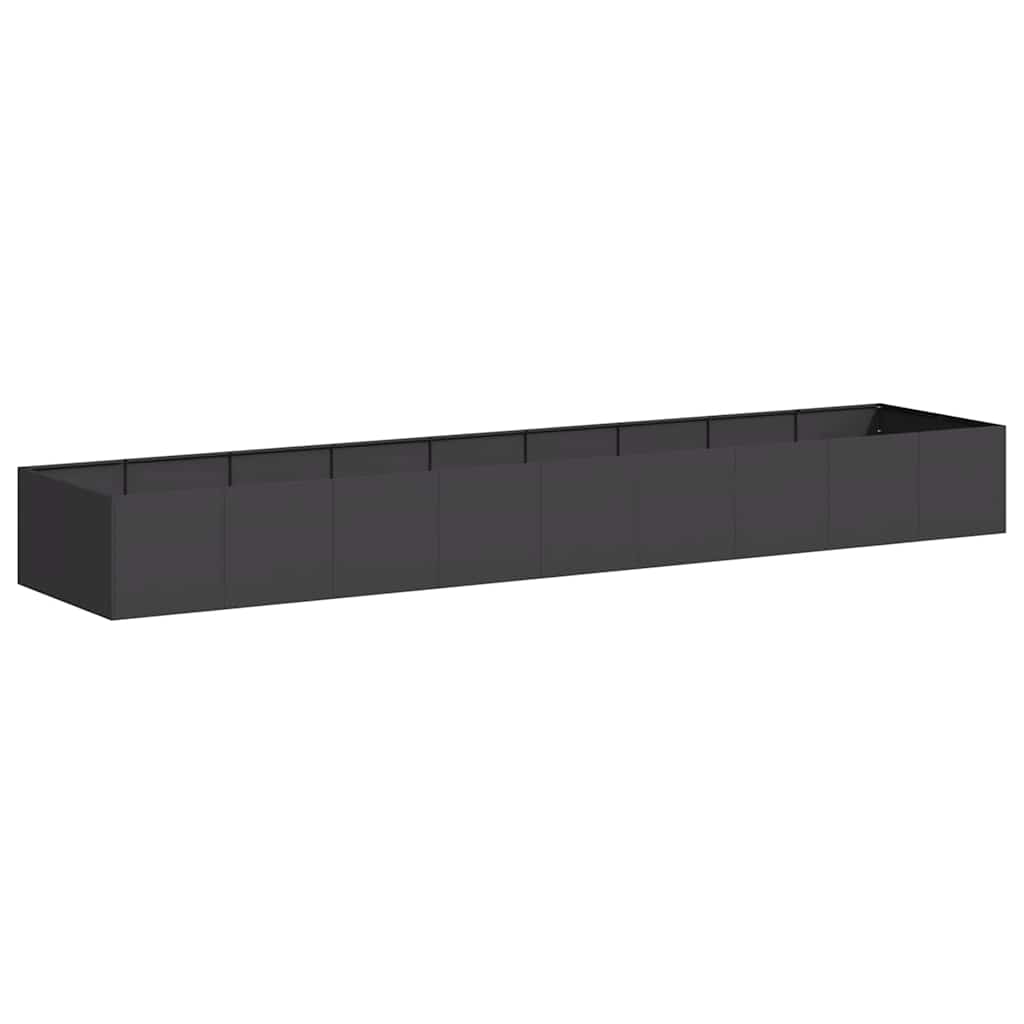 Vidaxx Pflanzgefäß 360x80x40 cm Stahl schwarz