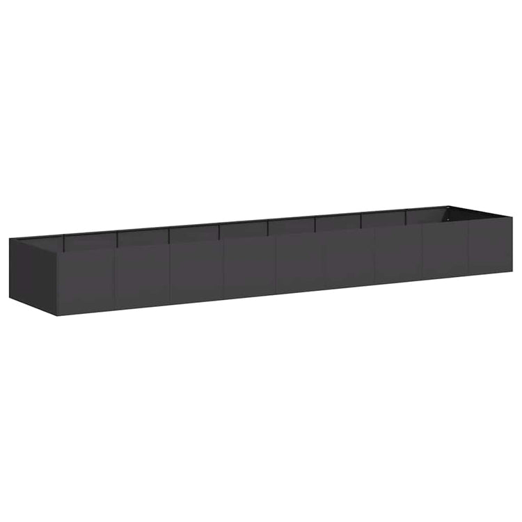 Vidaxx Pflanzgefäß 360x80x40 cm Stahl schwarz