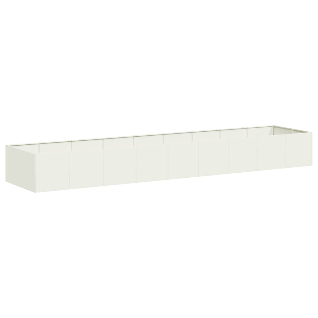 Vidaxx Pflanzgefäß 360x80x40 cm Stahl weiß