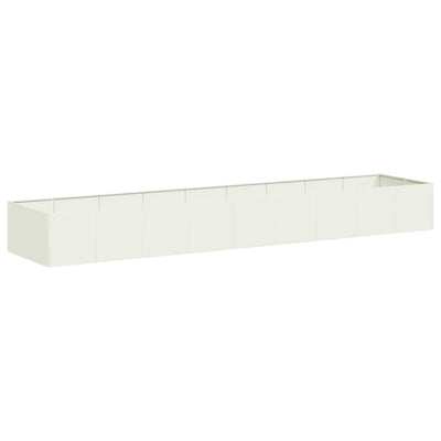 Vidaxx Pflanzgefäß 360x80x40 cm Stahl weiß