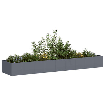 Vidaxx Pflanzgefäß 360x80x40 cm Stahl Anthrazit