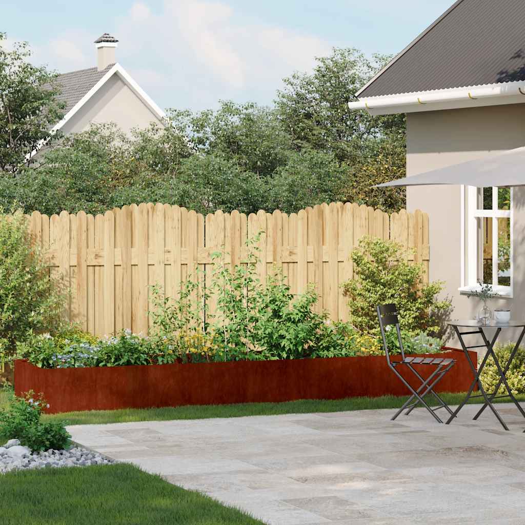 Vidaxx Pflanzgefäß rostig 360x80x40 cm wetterfester Stahl