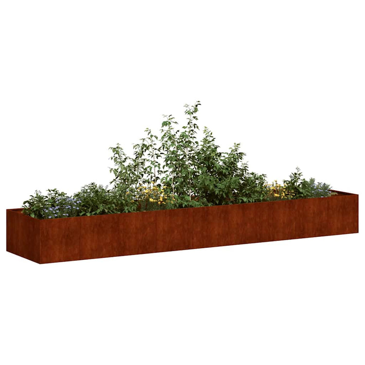 Vidaxx Pflanzgefäß rostig 360x80x40 cm wetterfester Stahl
