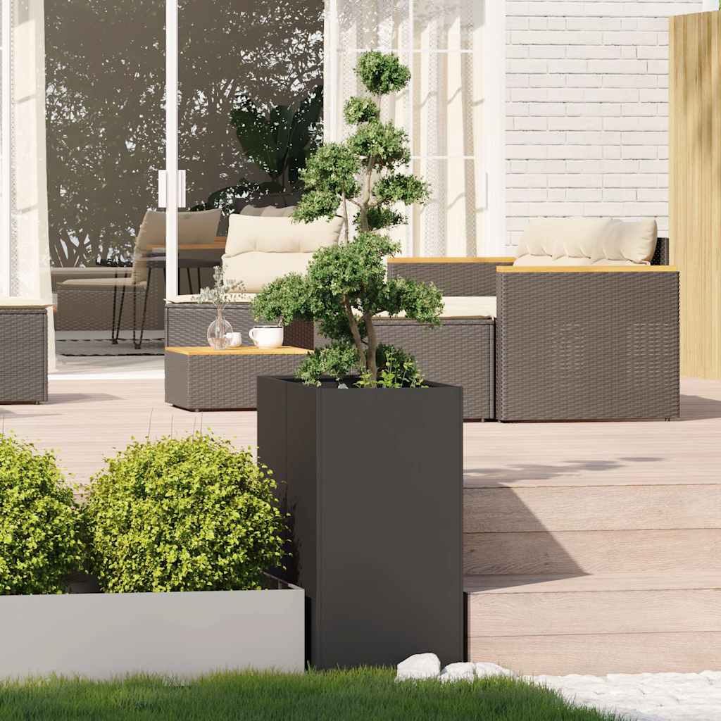 Vidaxx Pflanzgefäß 40x80x80 cm Stahl schwarz
