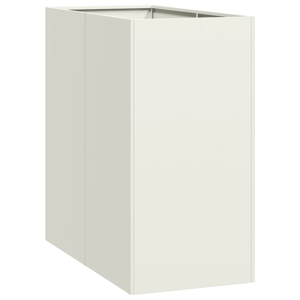 Vidaxx Pflanzgefäß 40x80x80 cm Stahl weiß