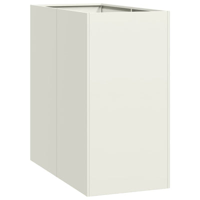 Vidaxx Pflanzgefäß 40x80x80 cm Stahl weiß