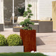 Vidaxx Pflanzgefäß rostig 40x80x80 cm wetterfester Stahl
