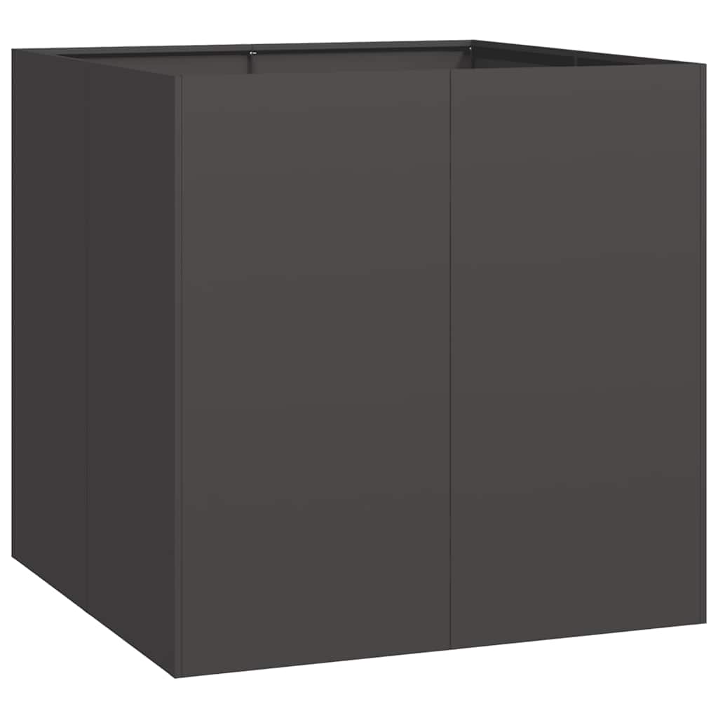 Vidaxx Pflanzgefäß 80x80x80 cm Stahl schwarz