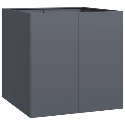 Vidaxx Pflanzgefäß 80x80x80 cm Stahl Anthrazit