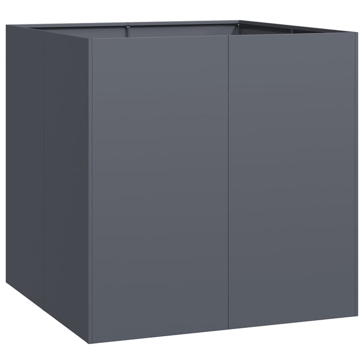 Vidaxx Pflanzgefäß 80x80x80 cm Stahl Anthrazit