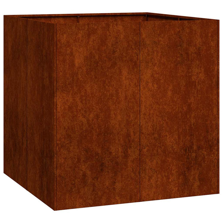Vidaxx Pflanzgefäß rostig 80x80x80 cm wetterfester Stahl