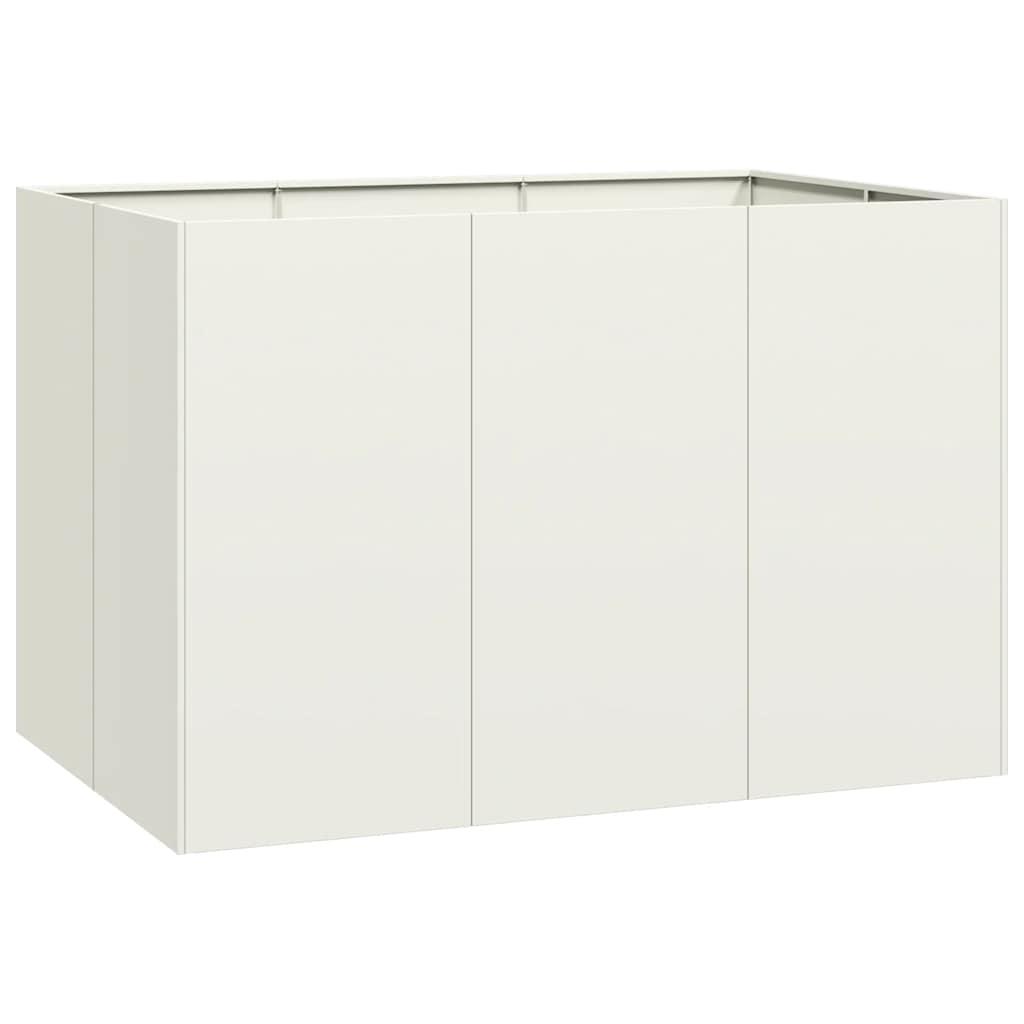 Vidaxx Pflanzgefäß 120x80x80 cm Stahl weiß