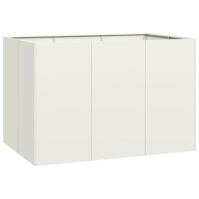 Vidaxx Pflanzgefäß 120x80x80 cm Stahl weiß