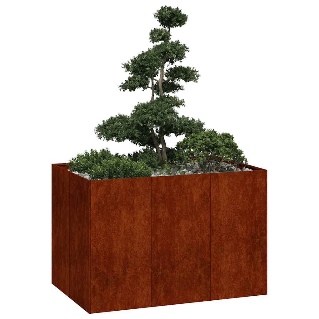 Vidaxx Pflanzgefäß rostig 120x80x80 cm wetterfester Stahl