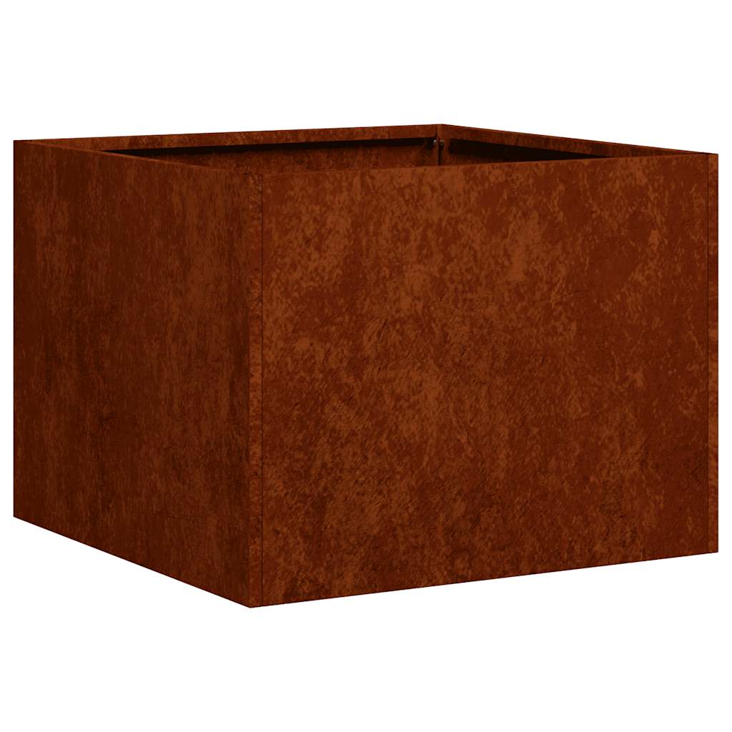 Vidaxx Pflanzgefäß rostig 40x40x30 cm wetterfester Stahl