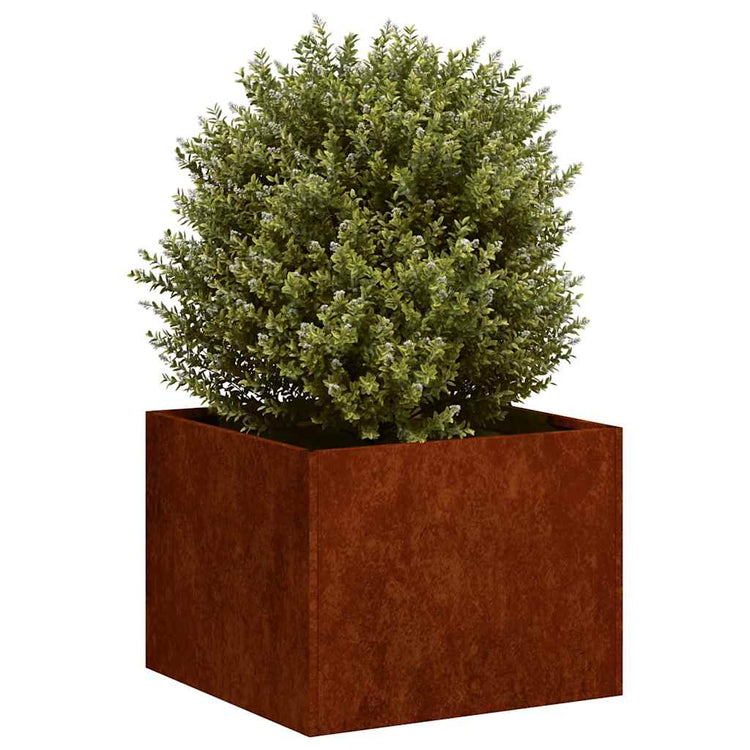 Vidaxx Pflanzgefäß rostig 40x40x30 cm wetterfester Stahl