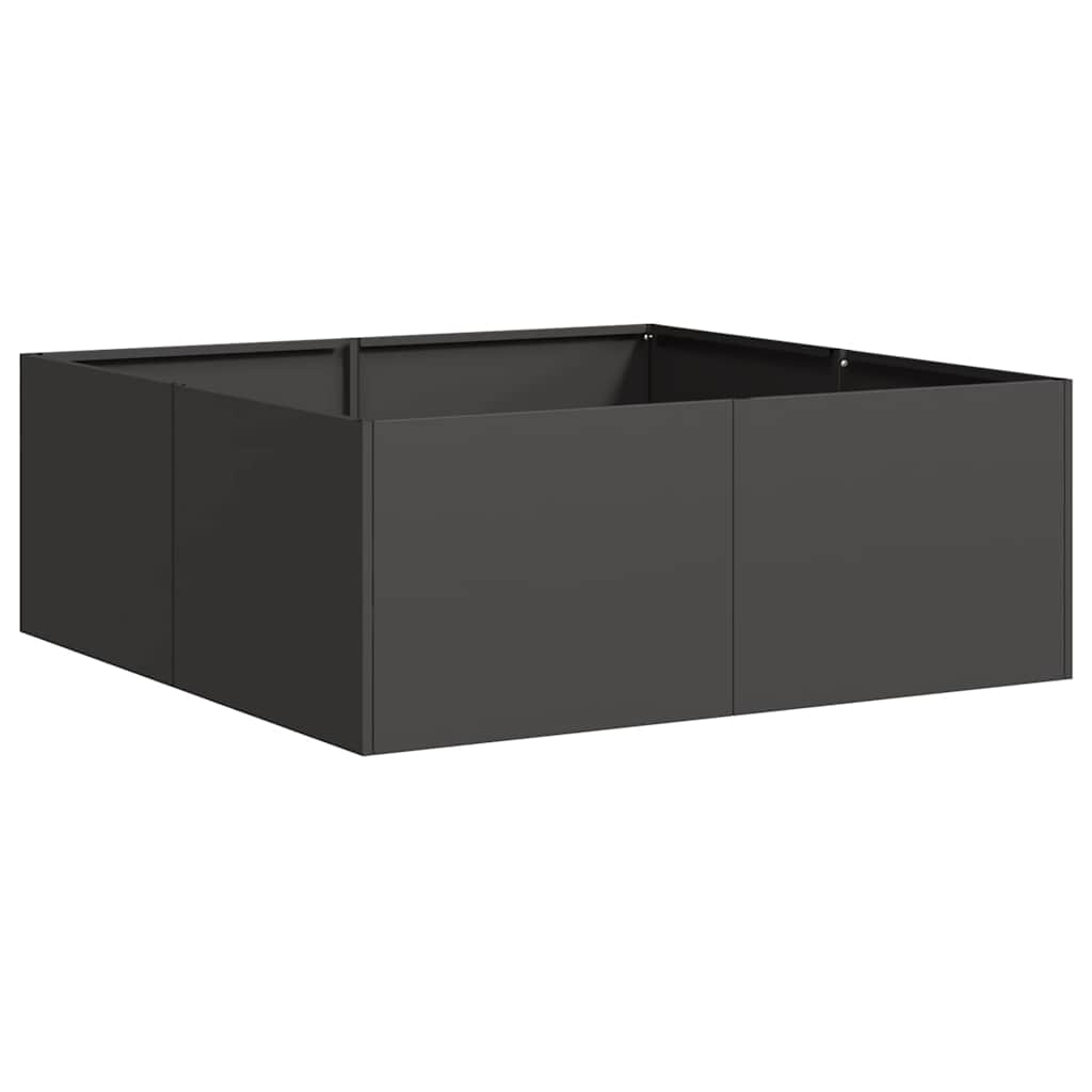 Vidaxx Pflanzgefäß 80x80x30 cm Stahl schwarz