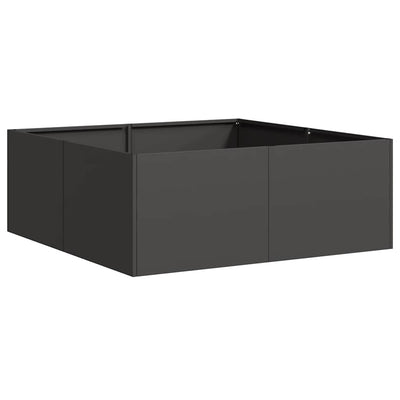 Vidaxx Pflanzgefäß 80x80x30 cm Stahl schwarz