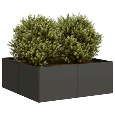 Vidaxx Pflanzgefäß 80x80x30 cm Stahl schwarz