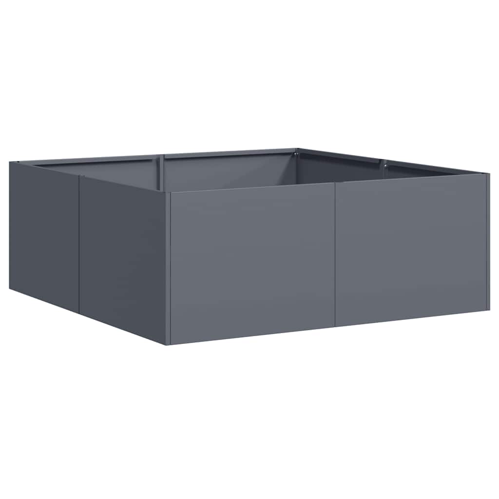 Vidaxx Pflanzgefäß 80x80x30 cm Stahl Anthrazit
