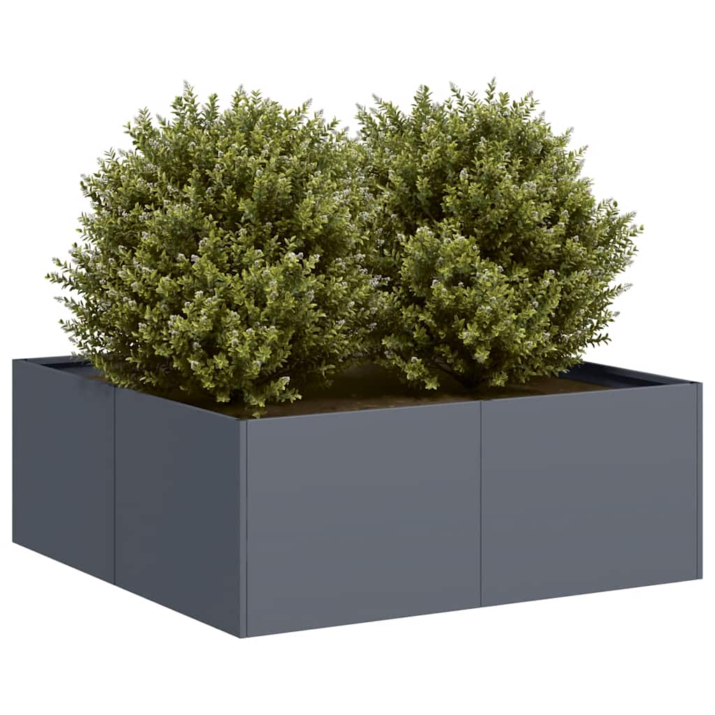 Vidaxx Pflanzgefäß 80x80x30 cm Stahl Anthrazit
