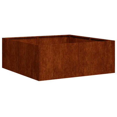 Vidaxx Pflanzgefäß rostig 80x80x30 cm wetterfester Stahl