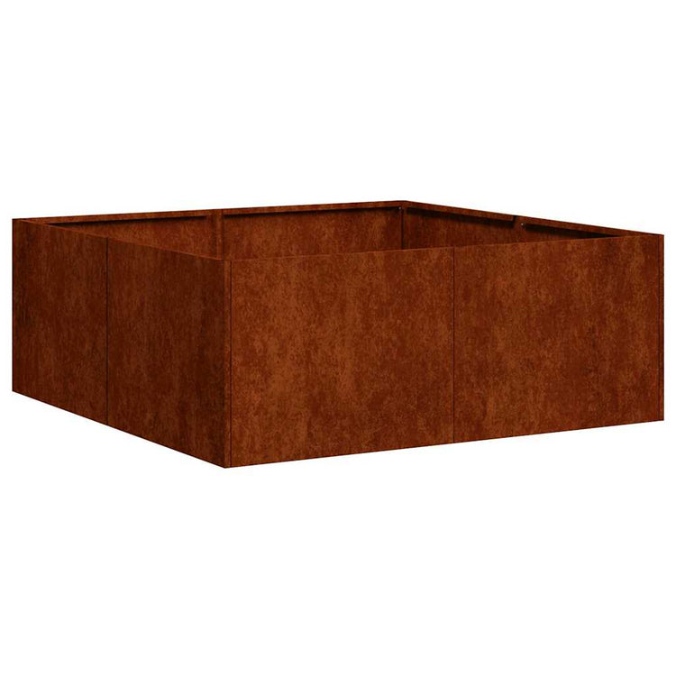 Vidaxx Pflanzgefäß rostig 80x80x30 cm wetterfester Stahl