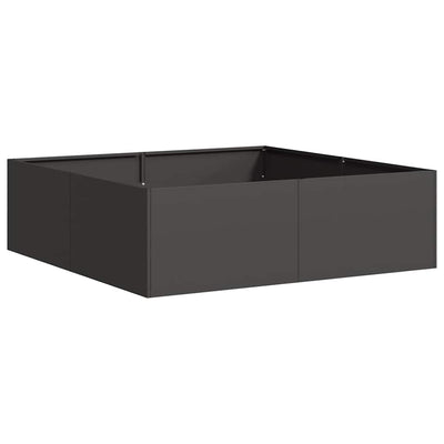 Vidaxx Pflanzgefäß 100x100x30 cm Stahl schwarz