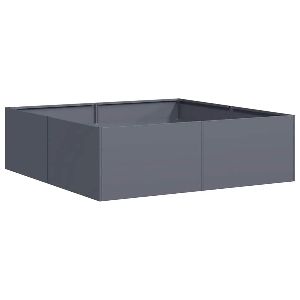 Vidaxx Pflanzgefäß 100x100x30 cm Stahl Anthrazit