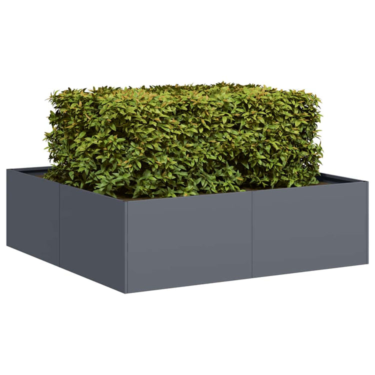 Vidaxx Pflanzgefäß 100x100x30 cm Stahl Anthrazit