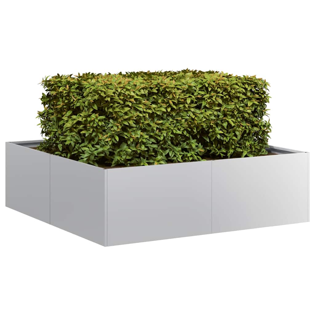 Vidaxx Pflanzgefäß 100x100x30 cm aus verzinktem Stahl