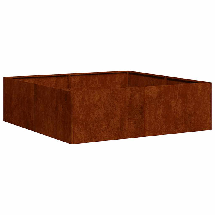 Vidaxx Pflanzgefäß rostig 100x100x30 cm wetterfester Stahl