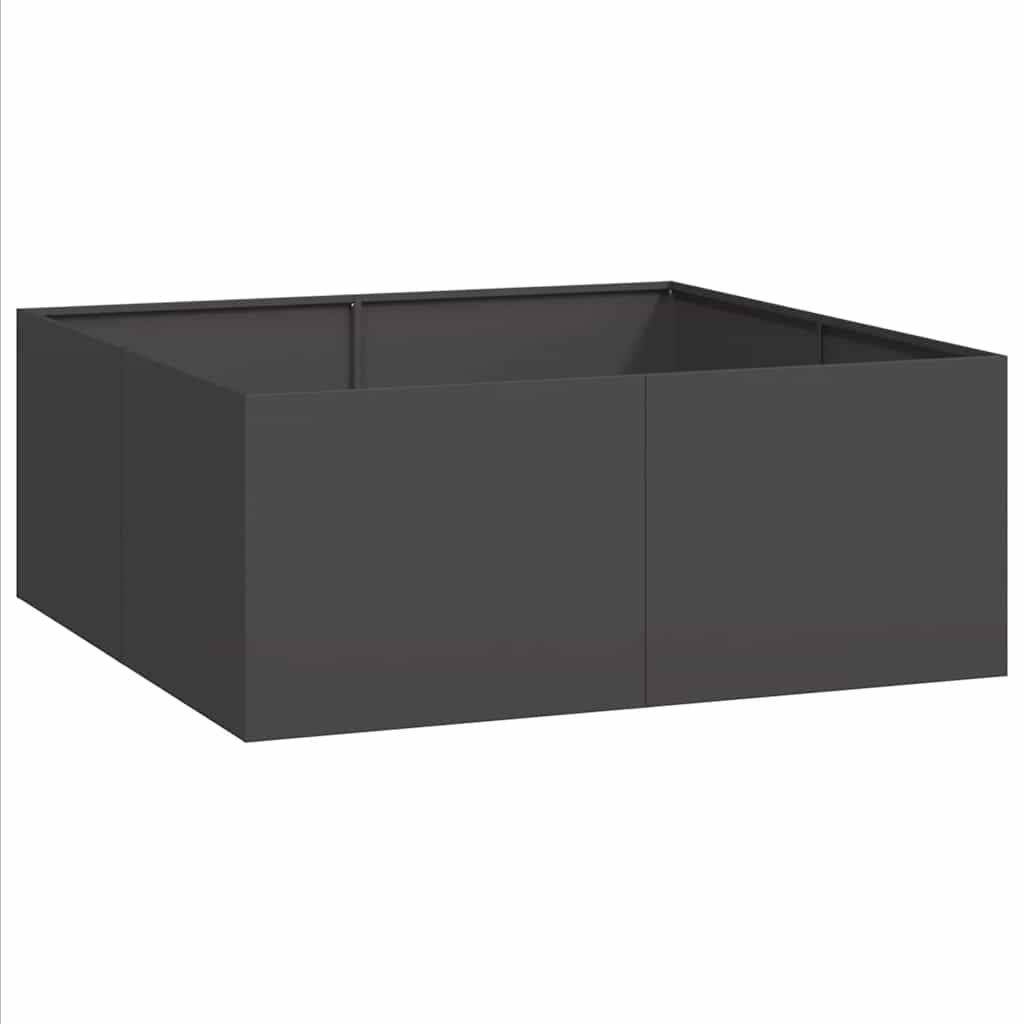 Vidaxx Pflanzgefäß 100x100x40 cm Stahl schwarz