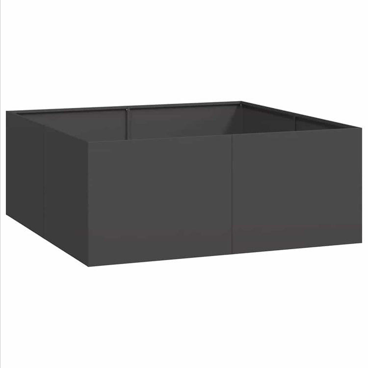 Vidaxx Pflanzgefäß 100x100x40 cm Stahl schwarz