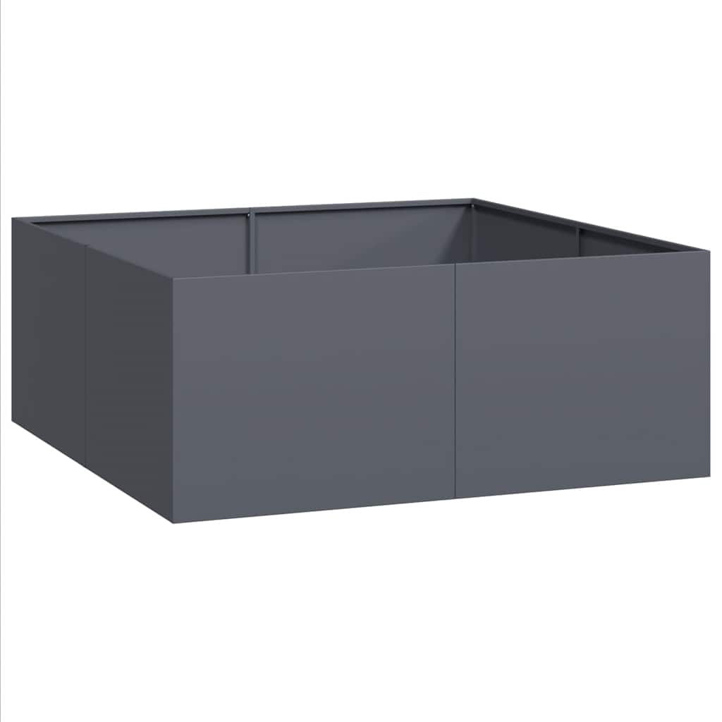 Vidaxx Pflanzgefäß 100x100x40 cm Stahl Anthrazit