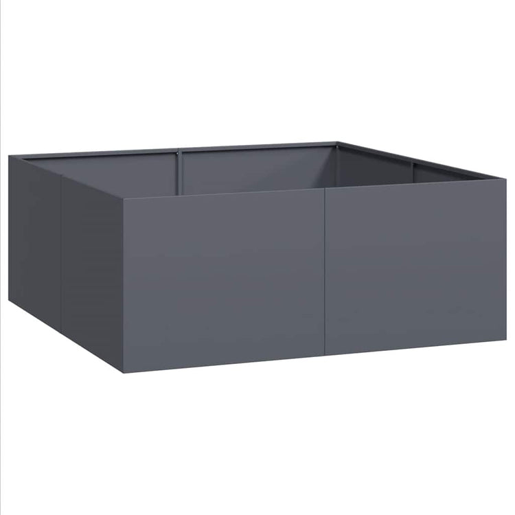Vidaxx Pflanzgefäß 100x100x40 cm Stahl Anthrazit