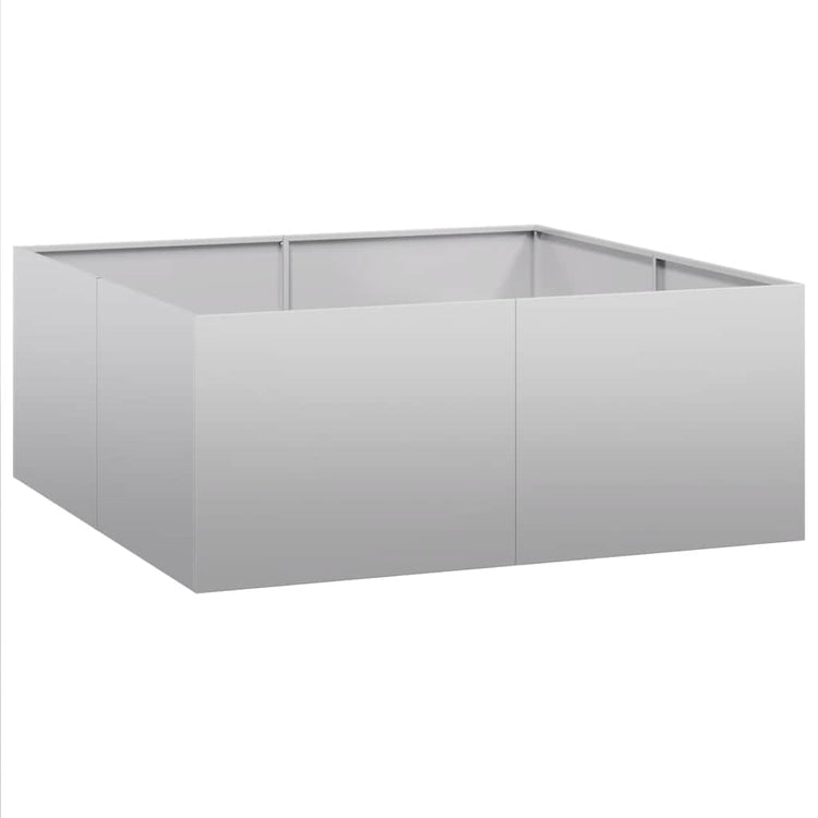 Vidaxx Pflanzgefäß 100x100x40 cm aus verzinktem Stahl