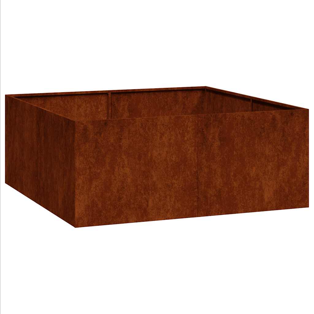 Vidaxx Pflanzgefäß rostig 100x100x40 cm wetterfester Stahl