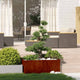Vidaxx Pflanzgefäß rostig 100x100x40 cm wetterfester Stahl