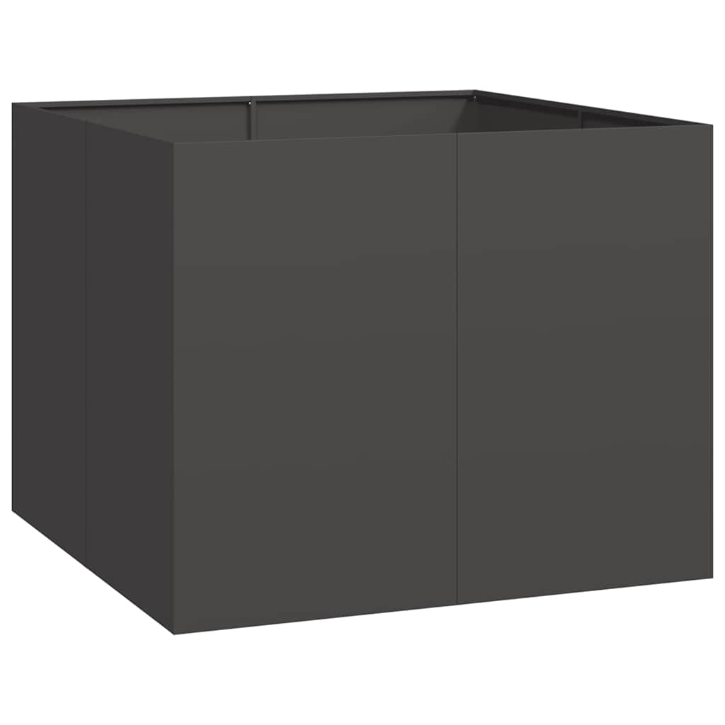 Vidaxx Pflanzgefäß 100x100x80 cm Stahl schwarz