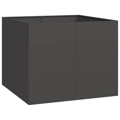 Vidaxx Pflanzgefäß 100x100x80 cm Stahl schwarz
