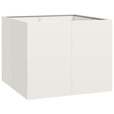 Vidaxx Pflanzgefäß 100x100x80 cm Stahl weiß