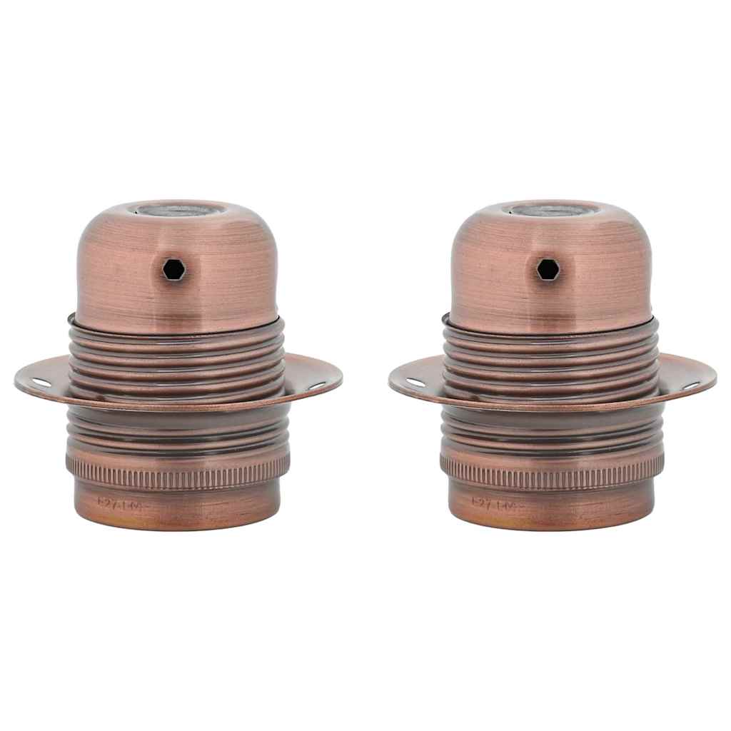 VidaXL Lampenfassungen 2 Stück Rotbronze E27