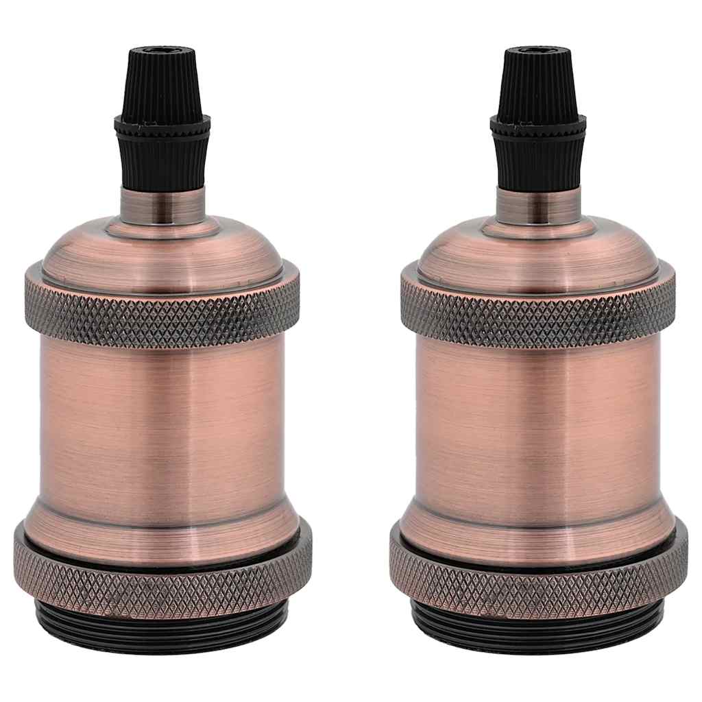 VidaXL Lampenfassungen 2 Stück Rotbronze E27