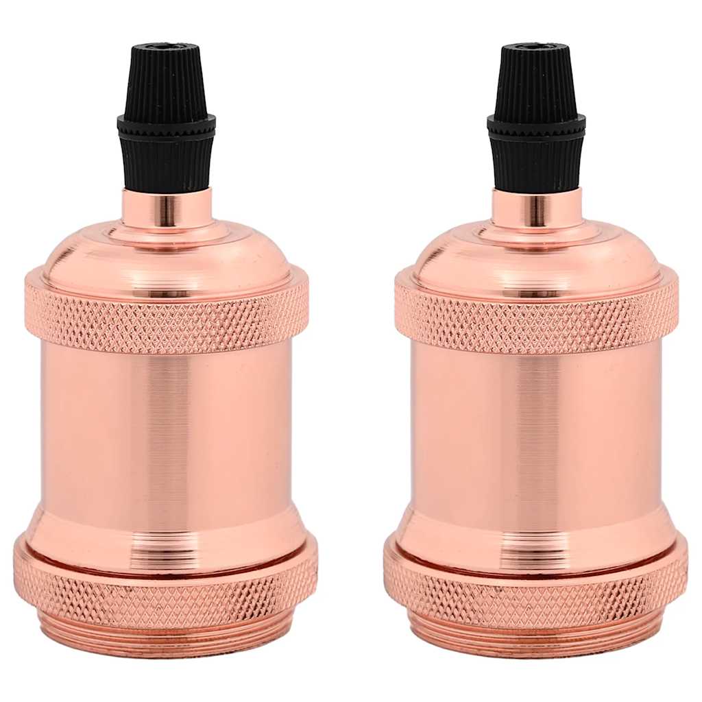 VidaXL Lampenfassungen 2 Stück Roségold E27