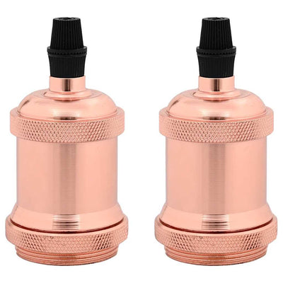 VidaXL Lampenfassungen 2 Stück Roségold E27