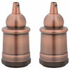 VidaXL Lampenfassungen 2 Stück Rotbronze E27