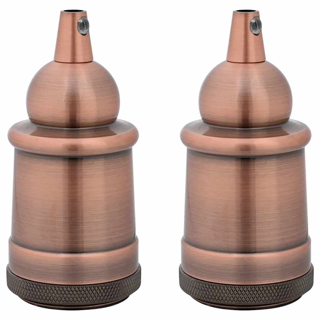 VidaXL Lampenfassungen 2 Stück Rotbronze E27
